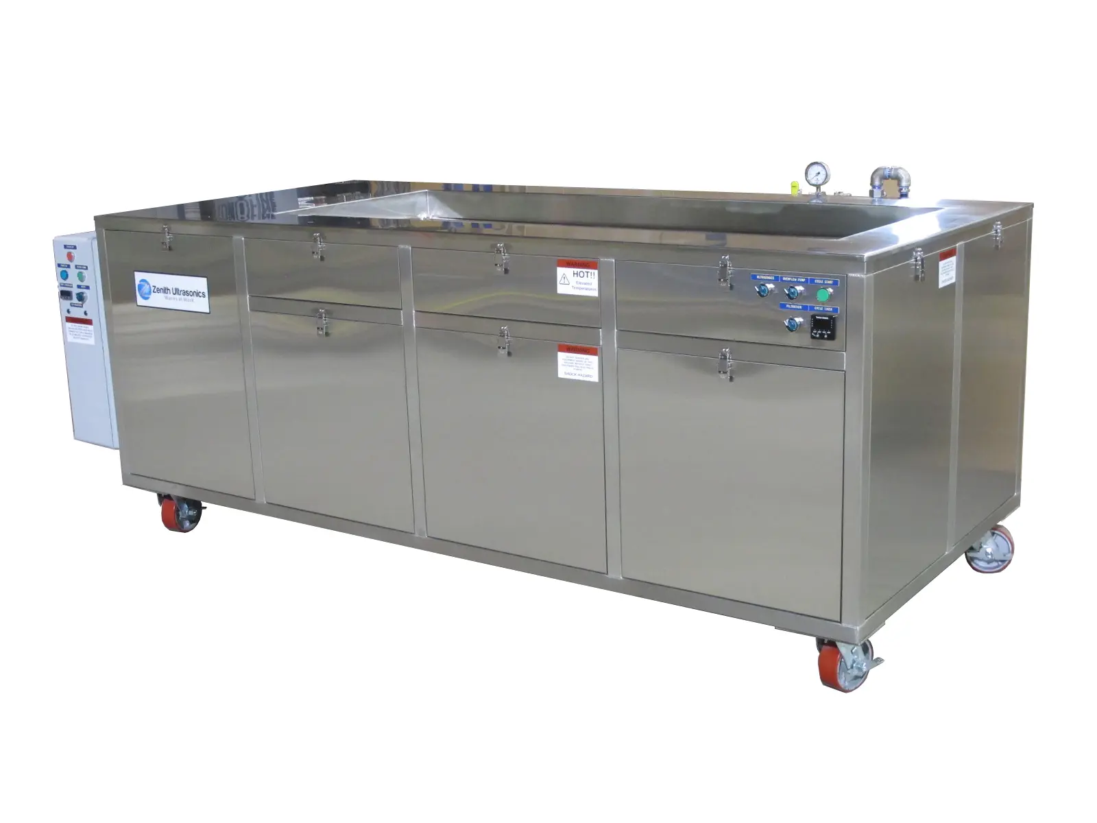 Large ultrasonic cleaner, single tank