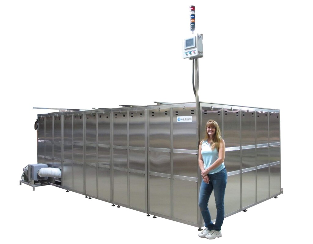 A Large Multi-Stage Ultrasonic Cleaning System Manufactured by Zenith Ultrasonics