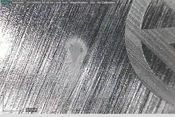 closeup of ultrasonic damage