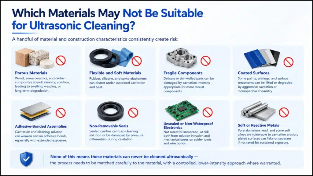 Which Materials May Not Be Suitable for Ultrasonic Cleaning