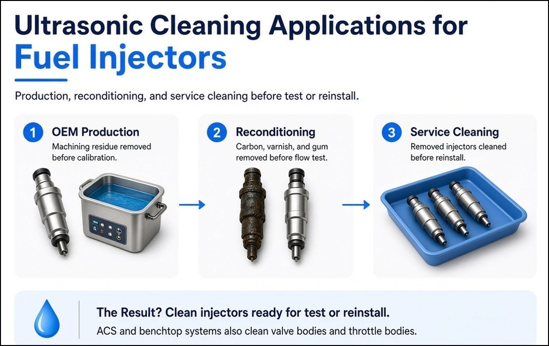 Ultrasonic Cleaning Applications for Fuel Injectors